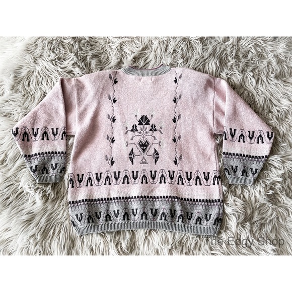 Venezia | Vintage Geometric Metallic Ugly Sweater - Picture 3 of 5